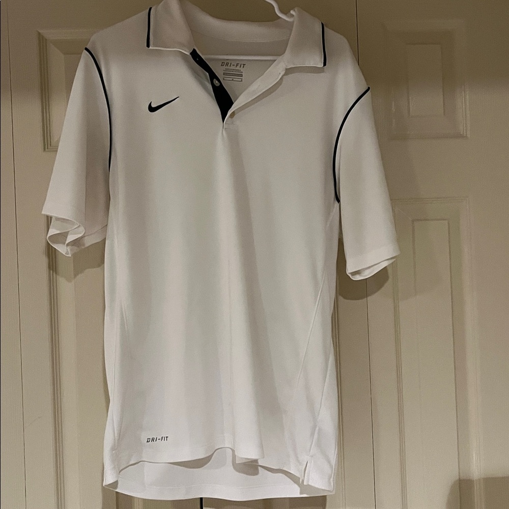 Nike Dri-FIT White Polo with Black Trim